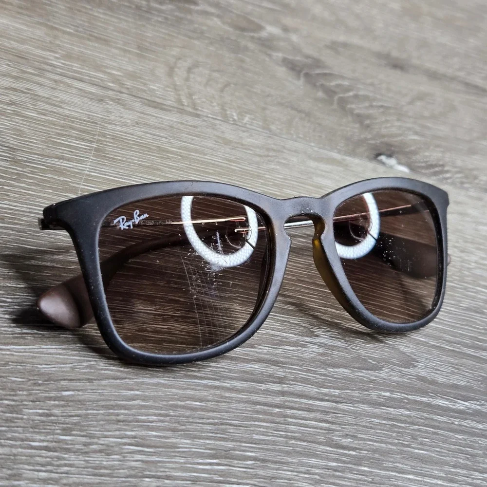 Ray-Ban RB4221 Sunglasses Unisex 50mm Tortoise Brown Gradient Square Matte Italy
